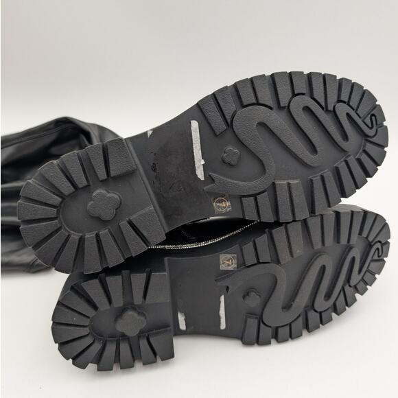 Azalea Wang New Rules Over the Knee Boot Diamante Trim Black Size US7 - Picture 7 of 16